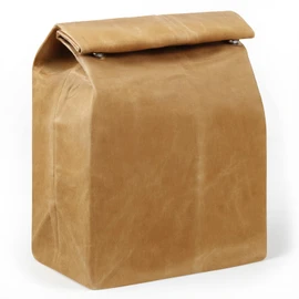 Alrhso Waxed Lunch Bag Canvas Sack Reusable Insulated Lunch Sack Brown Lunchbox for Men Women, Paper Bags Styled Lunchbag for Work, Office, Picnic