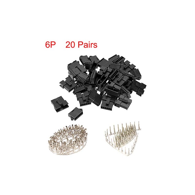 sourcing map JST-SM Connector Plug Socket Crimp Connection 6 Pin