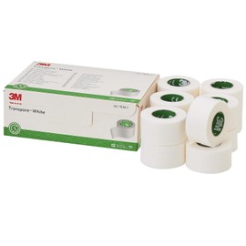 Transpore 3M 1534-1 White Tape, 12 Rolls