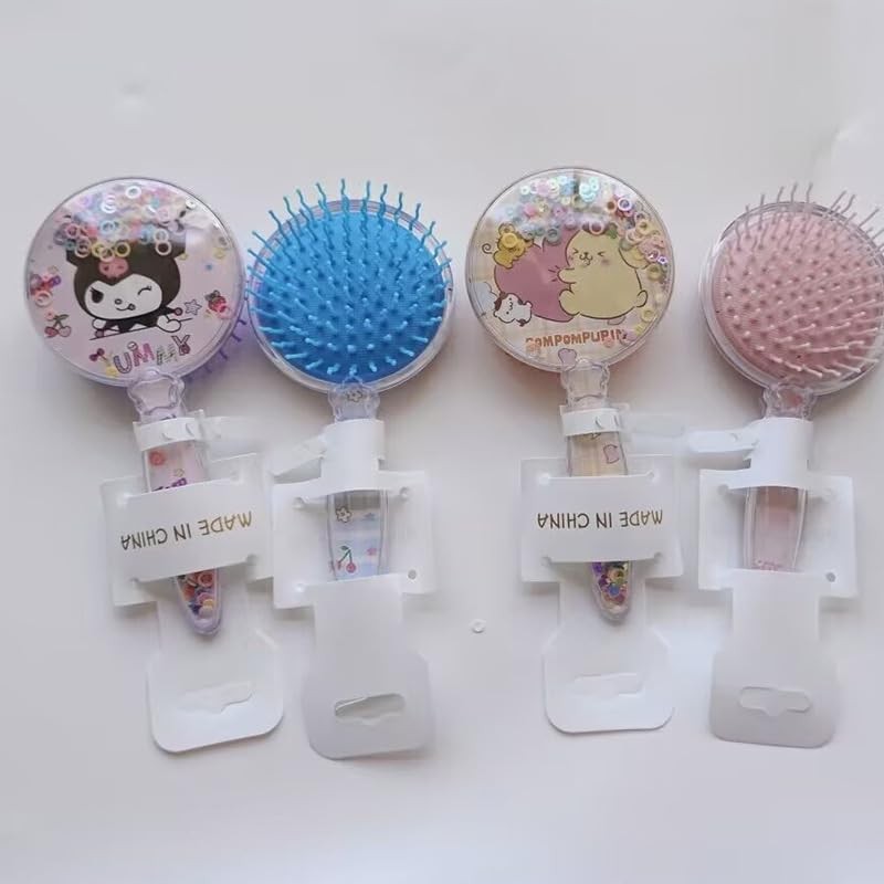 FEIFEI'S BOW Princess mermaid Hair Brush,Paddle Hairbrush for Girls Kids,Easily