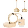 E27 Wooden Pendant Light Bulb Holder Vintage Lighting Accessory Wooden