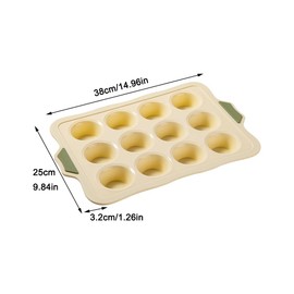 HKZTUY Silicone Muffin Pan Non-stick 12 Cups, Silicone Cupcake Pan for Baking, Durable and Easy to Pop Muffin Tin, Versatile Baking Mold for Muffins, Cupcake, Egg Bites, Tarts