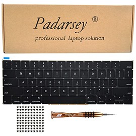 Padarsey New A1989 A1990 Keyboard US Layout Compatible for MacBook Pro 13'' 15''A1990 A1989 Keyboard 2018 Year+Keyboard Screws+Screwdriver