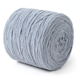 NOTIONSLAND Chunky Chenille Knitting Crochet Yarn (Grey, 800g)