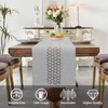 BAZIOE Linen Fabric Table Runner Grey Modern Exquisite Table Runner
