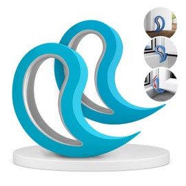 Stoppy, Stoppi, Window Stopper, Door Stop, Door Wedge, Door Hook, Window Clamp, Set of 2 (Available in 14 Colours) (Light Blue)