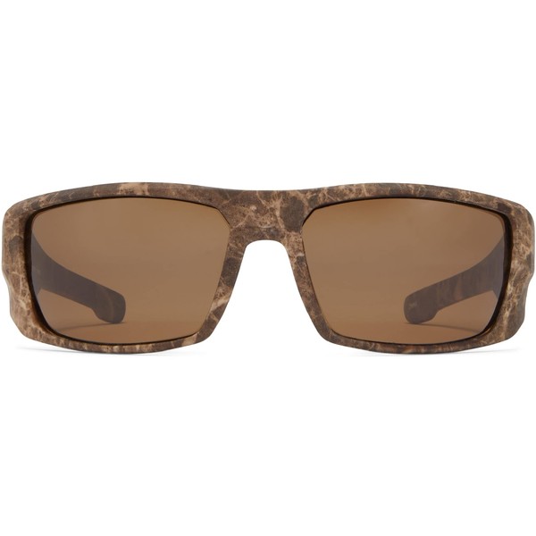 Fisherman Eyewear Bayou Polarized Sunglasses, Brown Terrain Rubberized Frame, (Brown Lens) Medium/Large