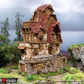 EnderToys Hunters Lodge Hagglethorn Hollow by Printable Scenery, 3D Printed Tabletop RPG - 28mm