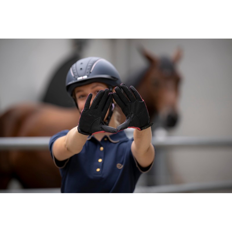 Roeckl Sports equestrian gloves MOYO, summer riding glove, black shadow