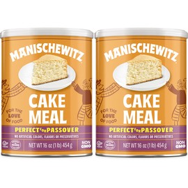 Manischewitz Cake Meal Non GMO Kosher For Passover 16 Oz Can (Pack of 2, Total of 32 Oz)