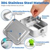 Large 1400ML Stainless Steel Food Containers, 304 Stainless Steel Food