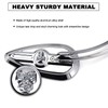 DgNeLai Motorcycle Mirrors Chrome Skull Teardrop Rearview Side Mirror 8MM