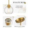 Audickic Pendant Lights Kitchen Island, Modern Gold Pendant Light with