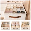 Closet Storage Box with Dividers for Underwear and Socks -