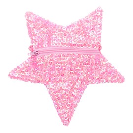 SHU-SHI Girls Toddler Sequin Purse Star Shaped Bag Crossbody Long Strap