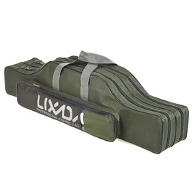 Lixada Fishing Rod Case Fishing Bag Fishing Bag Portable Fishing Rod Tool Storage Bag Rod Case Tackle Bag (Army Green, 80) Rod Case