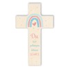 Wooden Cross "Du bist geborgen kleiner Schatz" | Heart Under