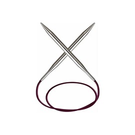 KnitPro 80 cm x 5 mm Nova Fixed Circular Needles, Silver