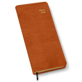 Per Annum Metro City Diary Planner 2025 - Hudson Orange - 7x3.25"