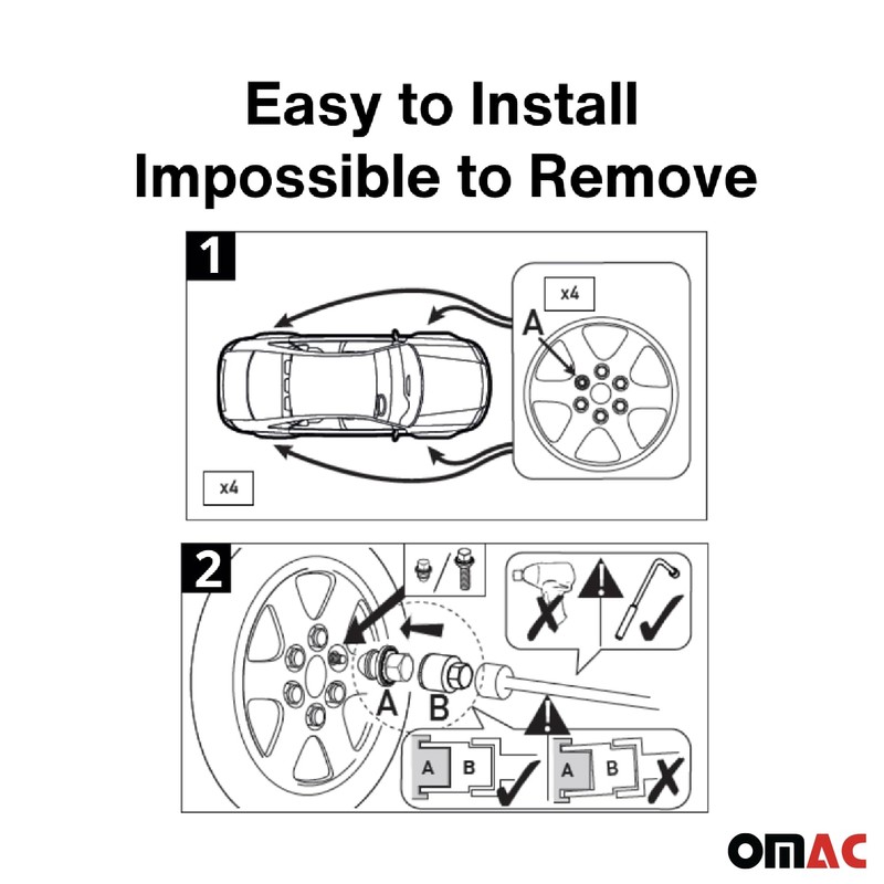 OMAC Wheel Lock Kit for GMC Hummer EV Honda Prologue