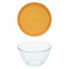 Pyrex 7401 3-Cup Sculpted Glass Mixing Bowl & 7401-PC 3