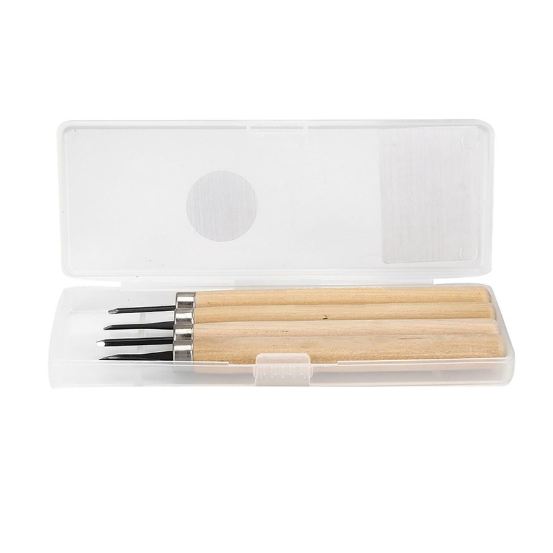 KooingTech Wood Carving Tools, Wood Carving Knife, 4PCS Stamp Making