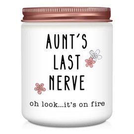 NANOOR Aunt Gifts, Unique Gifts for Aunt Ideas, Aunt Mothers Day Birthday Christmas Gifts for Women - Aunt's Last Nerve Lavender Scented Candles