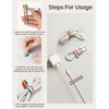 Maveek Magnetic Cable Ties Cord Organizer, 10 Pack Rainbow Silicone