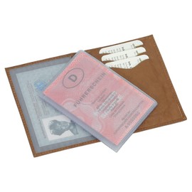 Leather ID Card Holder Credit Card Holder Car Folder Various Colours, natural, ID wallet