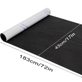 XCMVCN 17x72 inch Premium Black Suede Fabric Wrap, Self-Adhesive Microfiber and Synthetic Suede - Stretch Film Fabric for Car and Home Decorate