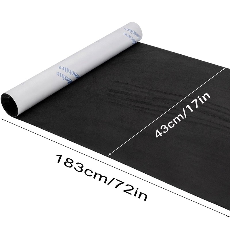 XCMVCN 17x72 inch Premium Black Suede Fabric Wrap, Self-Adhesive Microfiber