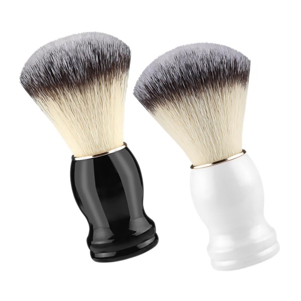 BIUDECO 2Pcs Portable Men Shaving Brush Soft Hair Foaming Brush