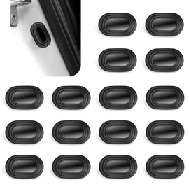 Arwrilt 16 PCS Universal Car Door Shock Absorbers, Black Silicone Rubber Pads, Self-Adhesive, Door Protectors