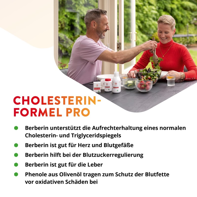 Vitals - Cholesterinformel Pro 60 Tablets with Berberine. Supports normal