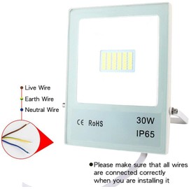 ele ELEOPTION 2pcs/Set 10W floodlight Positive White Light IP65 Waterproof LED Flood Light for Yard, Garden, Playground, Basketball Court