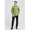 HISDERN Green Dress Shirts for Men Casual Botton Down Long