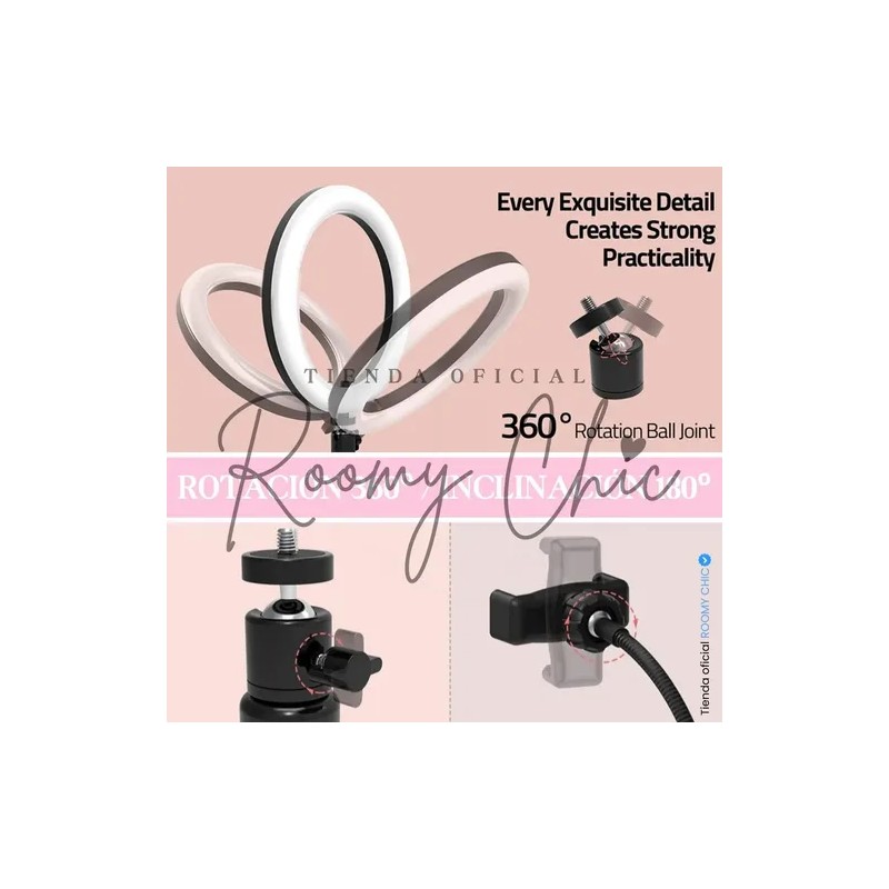 Aro Luz Profesional 10 Led Para Maquillaje Fotografía Tripie