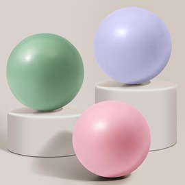 Vortix 3/6 Pieces Pilates Ball 25 cm - Explosion-proof & Non-Slip Exercise Ball Small with Inflatable Hose, Pilates Ball for Pelvic Floor Muscles, for Yoga & Fitness