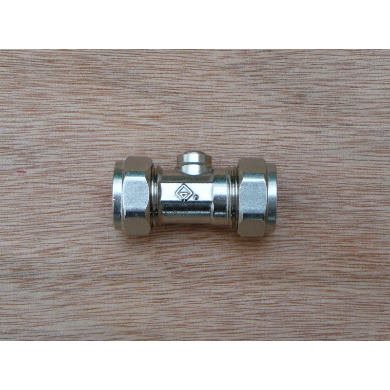 15mm compression Chrome Plated Isolating Isolation Valves (packet of 10)