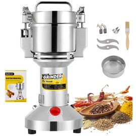 CGOLDENWALL Safety Upgraded Electric Grain Grinder Mill High-speed Dry Spice Herb Mill Grinding Machine with 1500W Commercial Motor Overload Protection CE 110V (300g Hand-held Type)