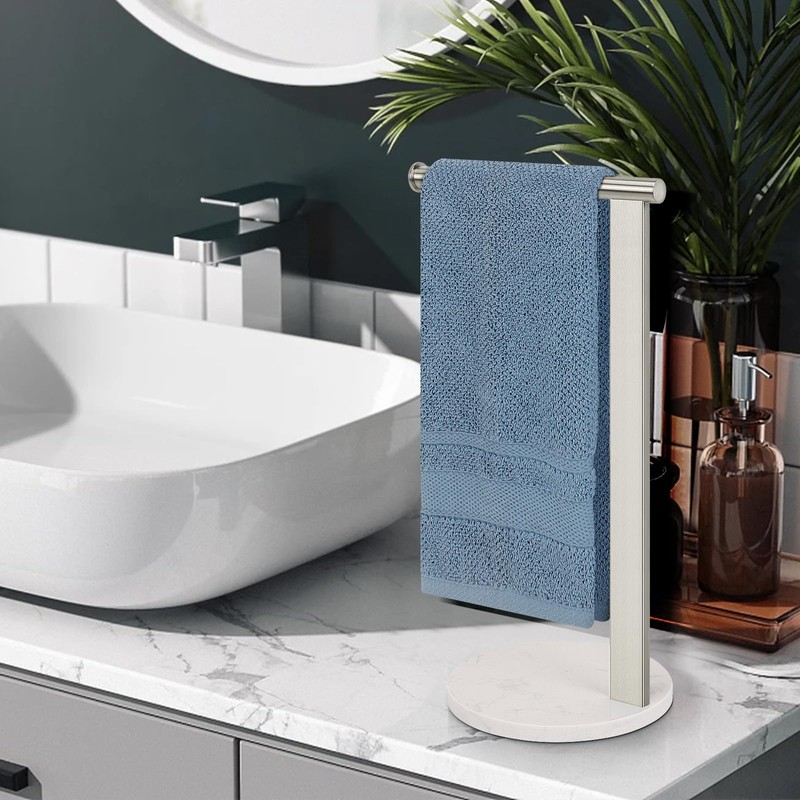 Winmien Stainless Steel L-Shaped Hand Towel Holder, SUS304 Bathroom Towel