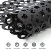 WELTRXE Bath Mat Non Slip Anti Mould, 69x35cm Oval Black