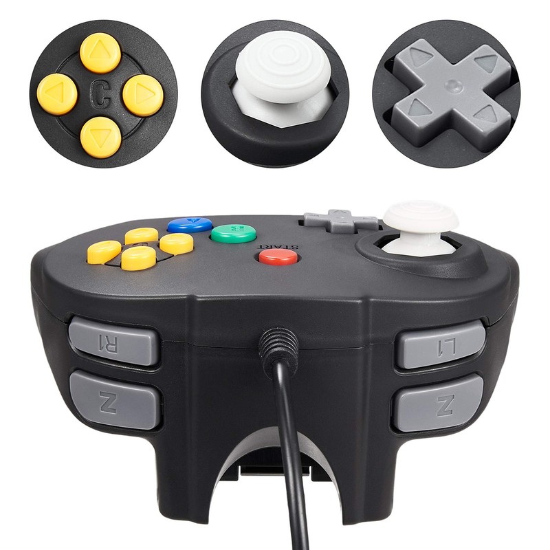 miadore N64 Controller Wired Game Pad Joystick Kompatibel mit der
