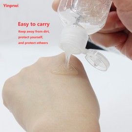 8 Pcs Travel Bottles with Keychain 1.7oz (50ml) Portable Plastic Leakproof Squeeze Hand Sanitizer Holder with Flip Cap Refillable Small Empty Bottles for Shampoo Conditioner Body Wash Liquid