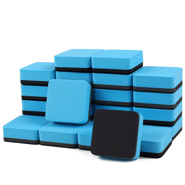 RNKP Mini Dry Erase Erasers, 24 Pack Magnetic Square Whiteboard