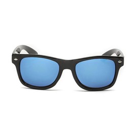 Kizrr - Kids - UV400 Classic Sunglasses! Kids Childrens Boys Girls Unisex (Black Blue Lens)