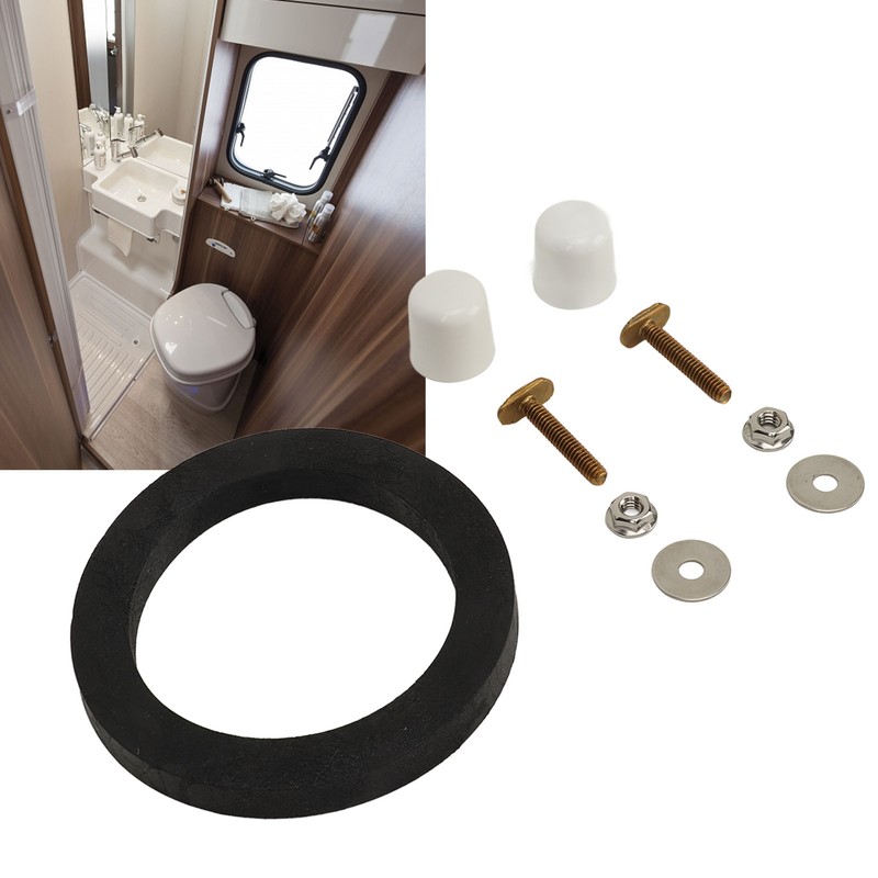 RV Toilet Seal Kit 385311652 Reliable Flush Seal Mounting Hardware