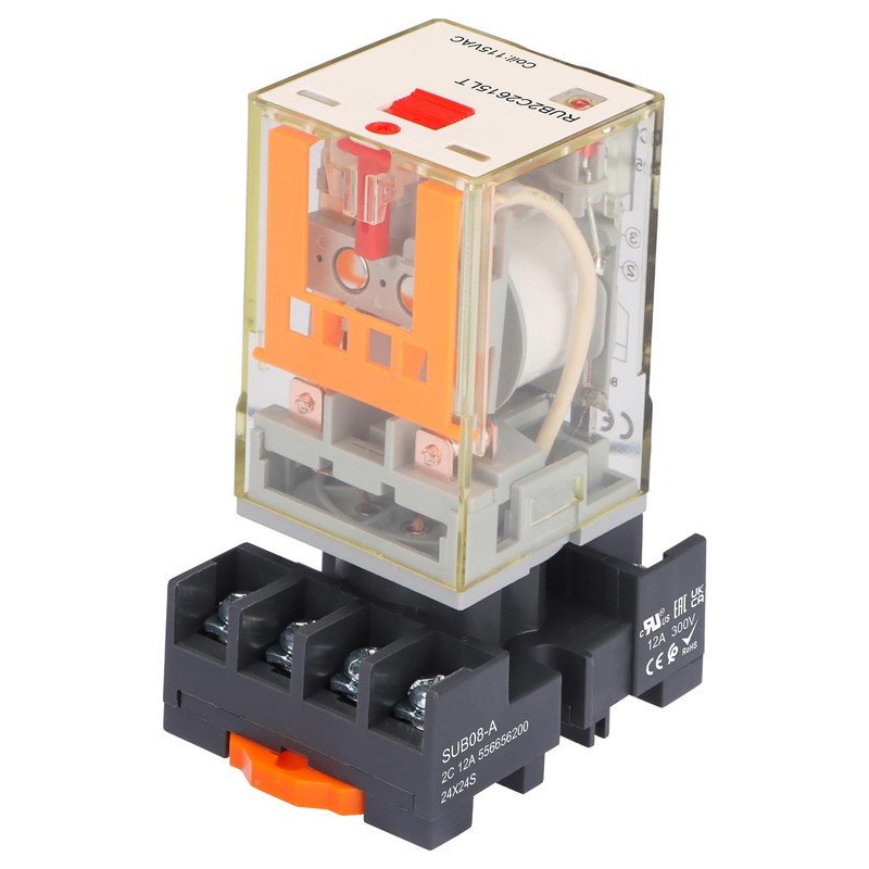 Weasch Power Relay MK2P-I Type RUB2C2615LT, AC 120V Coil, 8Pin