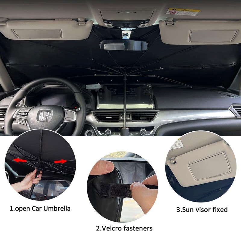 Funnity Car Sun Shade Front Window 140 x 80 cm