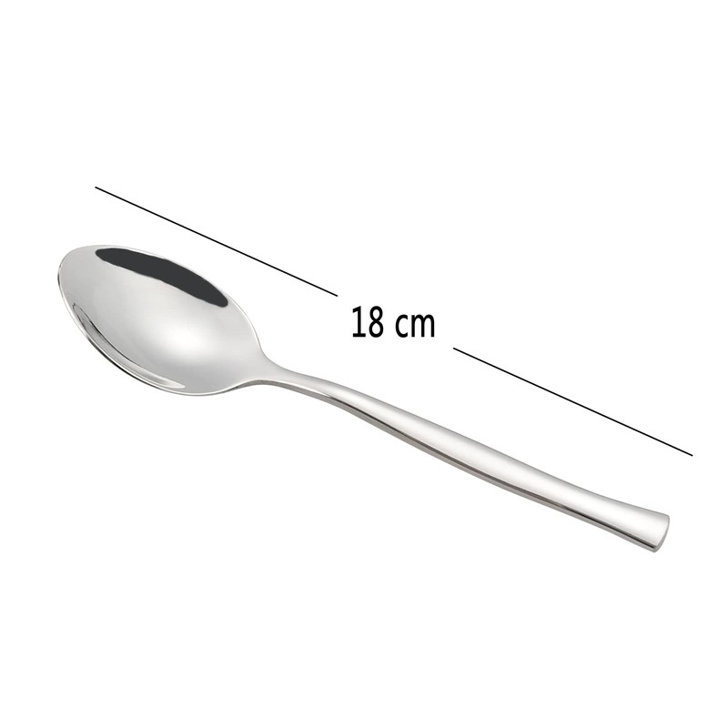Sosody Stainless Steel Dessert Spoons, 12 Pieces